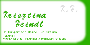 krisztina heindl business card